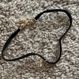 💜 3 for $10 Black Choker Necklace with Gold Clasp